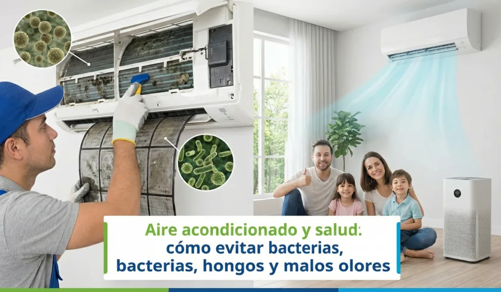 Aire acondicionado y salud: cómo evitar bacterias, hongos y malos olores