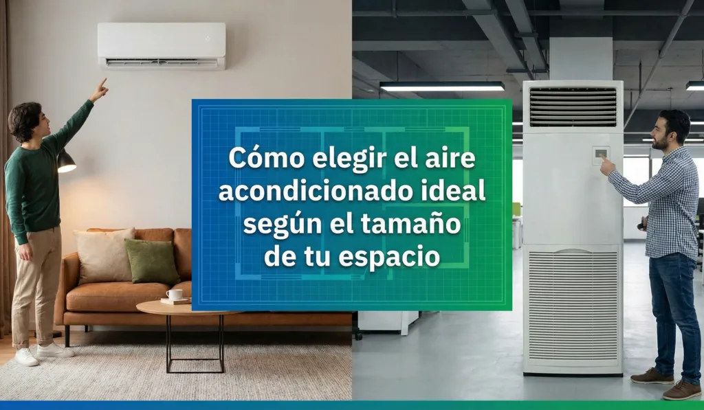 Cómo elegir el aire acondicionado ideal según el tamaño de tu espacio