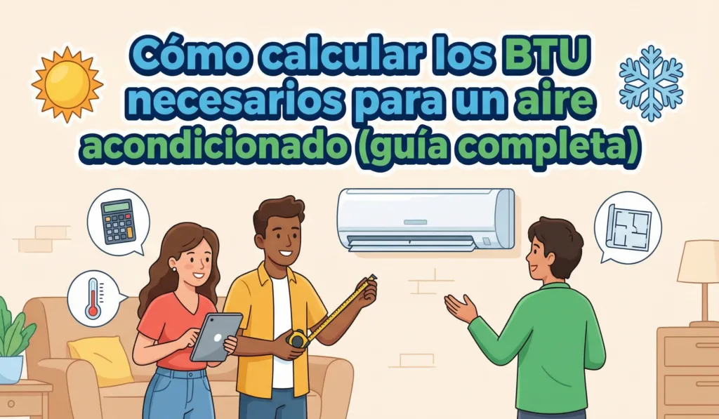 Cómo calcular los BTU necesarios para un aire acondicionado (guía completa)