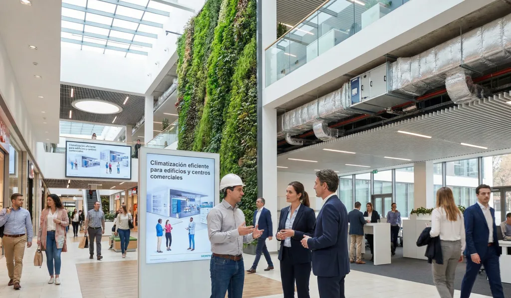 Climatización eficiente para edificios y centros comerciales